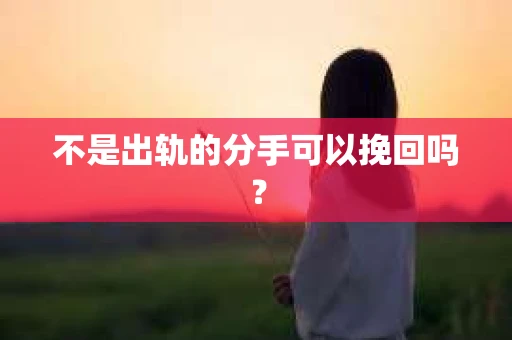 不是出轨的分手可以挽回吗？