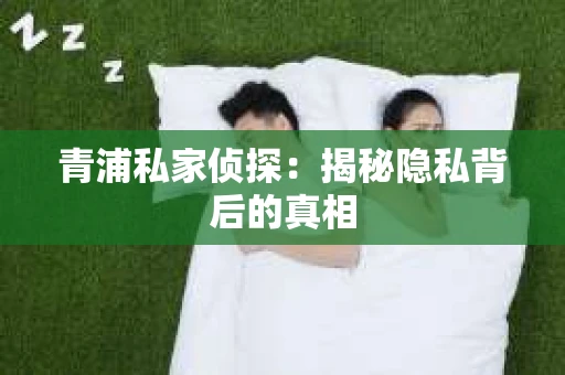 青浦私家侦探：揭秘隐私背后的真相