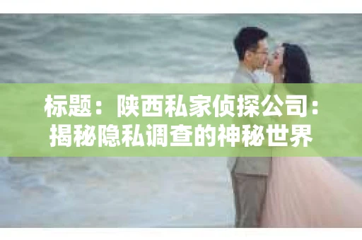 标题：陕西私家侦探公司：揭秘隐私调查的神秘世界