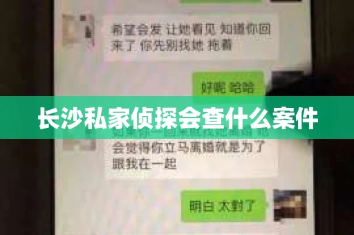 长沙私家侦探会查什么案件