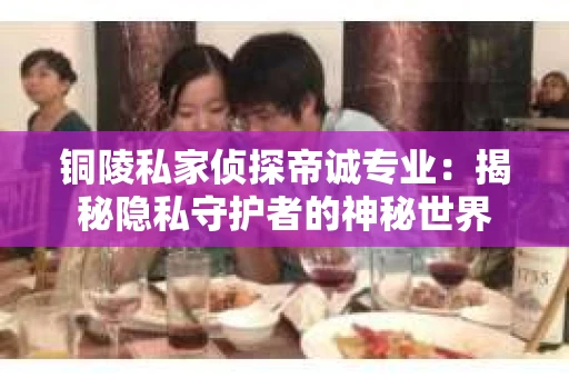 铜陵私家侦探帝诚专业:揭秘隐私守护者的神秘世界 铜陵私家侦探帝诚专业:揭秘隐私守护者的神秘世界