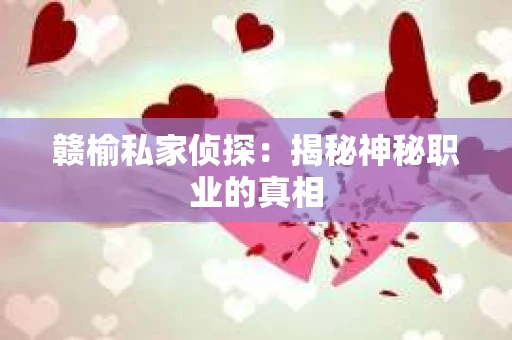 赣榆私家侦探：揭秘神秘职业的真相