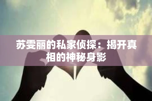 苏雯丽的私家侦探:揭开真相的神秘身影 苏雯丽的私家侦探:揭开真相的神秘身影
