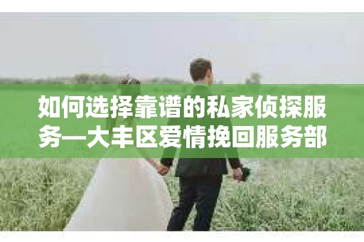 如何选择靠谱的私家侦探服务—大丰区爱情挽回服务部选择指南
