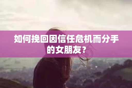 如何挽回因信任危机而分手的女朋友? 如何挽回因信任危机而分手的女朋友?