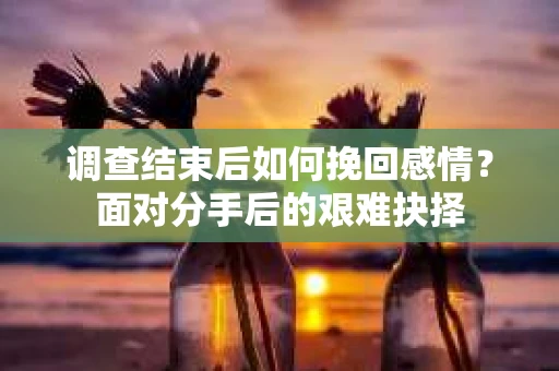 调查结束后如何挽回感情？面对分手后的艰难抉择